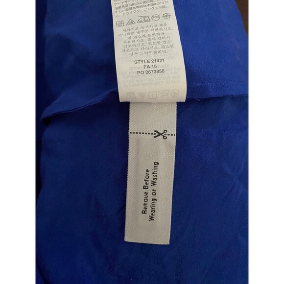 J.Crew 100% Silk Royal Blue Spaghetti strap Camisole Top Size XXS Bella Elena - Picture 7 of 7